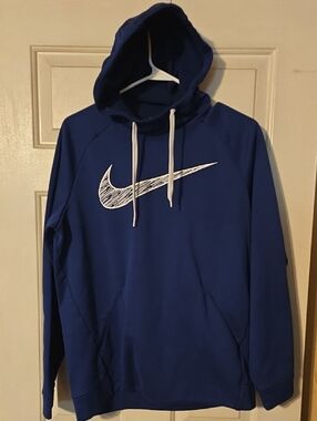 Nike Royal Blue Hoodie with White Swoosh